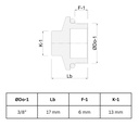 Резбова арматура месингова тапа 3/8" AG-0