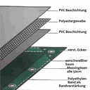 зелено 650 g/m² PVC 3,5 x 5m (17,5m²) платнище-0