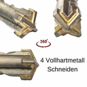 Свредло за чук SDS-PLUS 4-резец Ø 5,0mm x 160mm дължина-1