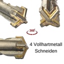 Свредло за чук SDS-PLUS 4-резач Ø 18,0mm x 210mm дължина-1