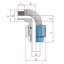 PP PE тръбна връзка 90° ъгъл 25 x 3/4" AG-0