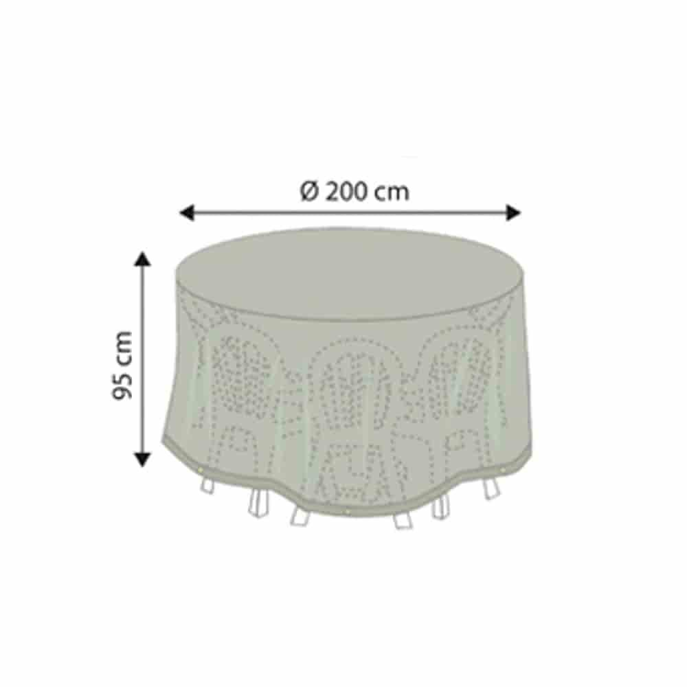 Делукс защитно покритие за кръгла седяща група, ок.200x95-0