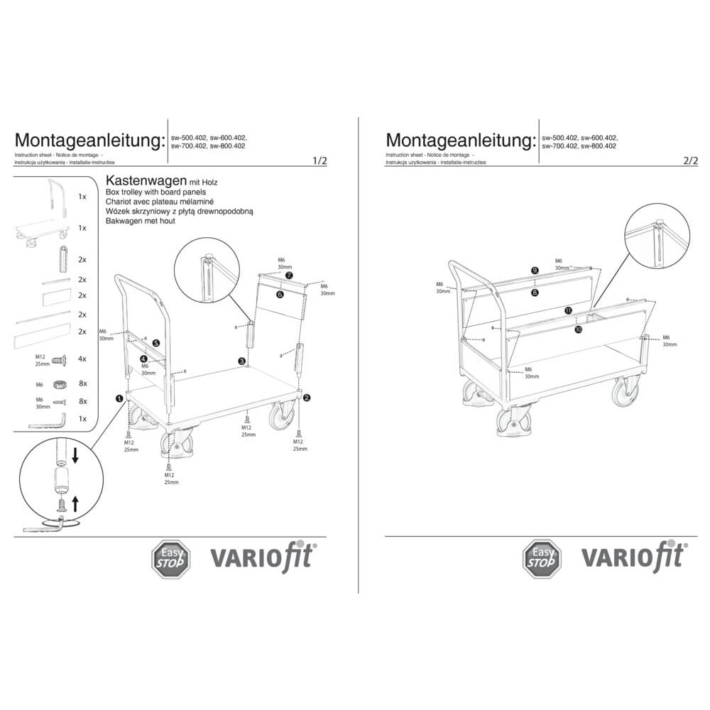 Кутии-/ Количка с дръжка Тип S + EasySTOP-0