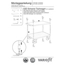 Тежка ESD маса на колела с 2 платформи тип M + EasySTOP-0