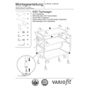 ESD маса на колела с 3 рафта Тип L + EasySTOP-0