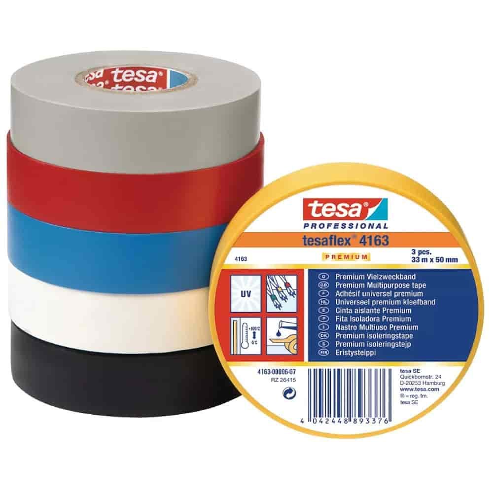 tesa tesaflex Изолационна лента 4163 PVC 19 mm x 33 m (зелена)-0