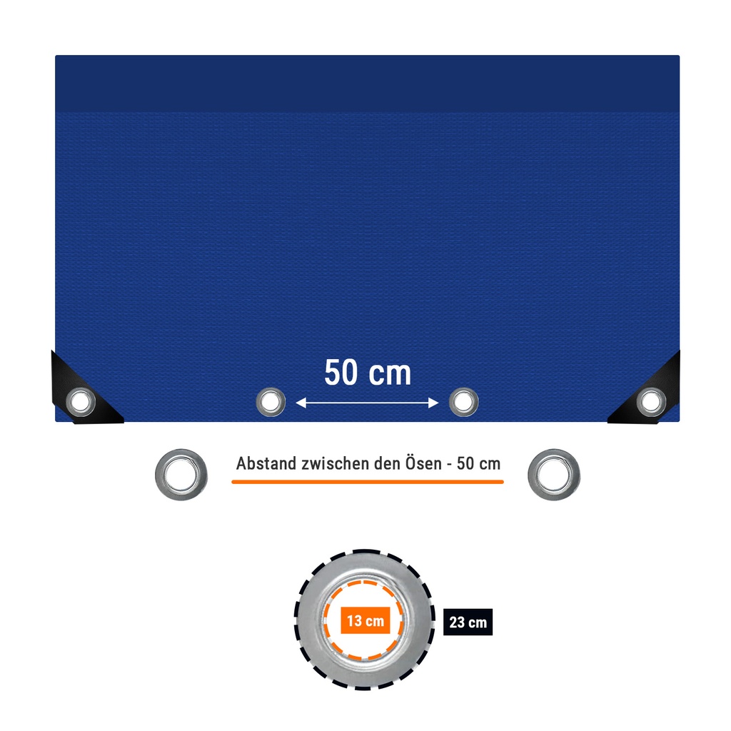 син 650 g/m² PVC 3 x 5m (15m²) брезент-3