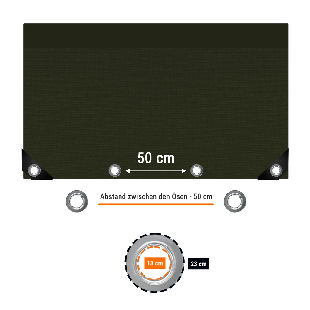 280 g/m² зелено 5 x 8 (40m²) покривало-3