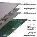 зелено 650 g/m² PVC 3 x 5,5m (16,5m²) платнище-0