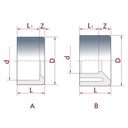 PVC-U редукция къса 25 мм x 20 мм PN16-0