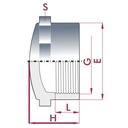 PVC-U капачка IG 2" PN10-0