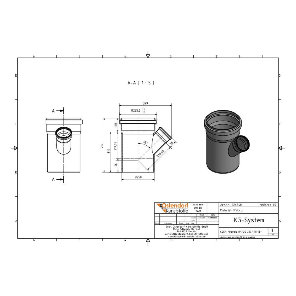 KGEA разклонение DN/OD 250/250 87 градуса-0