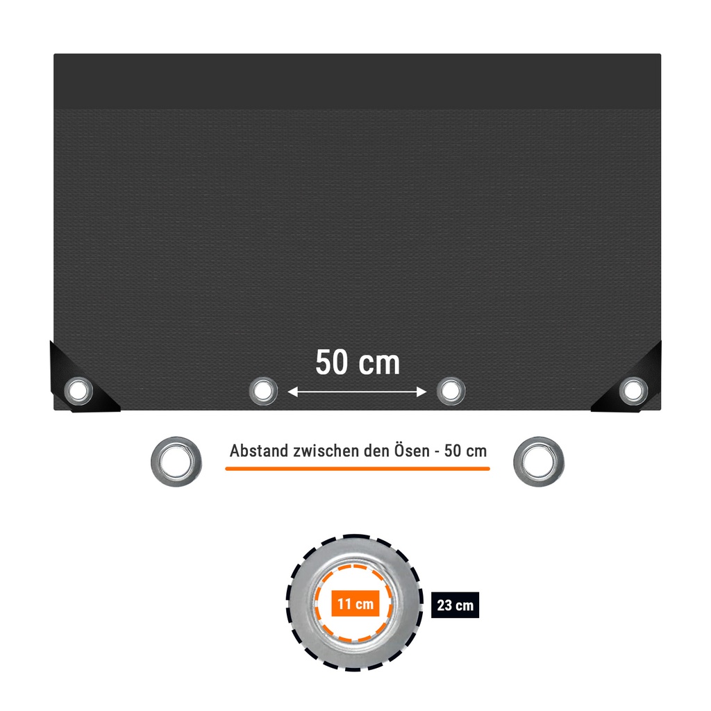 Покривало за строителна ограда 160g/m² синьо PE 1,76m x 3,41m-3