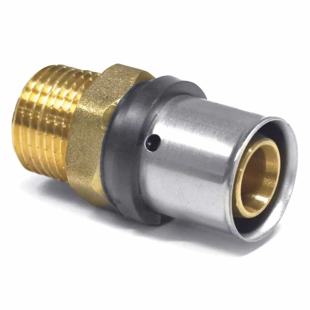 Пресфитинг съединител 16 x 2 - 1/2" AG