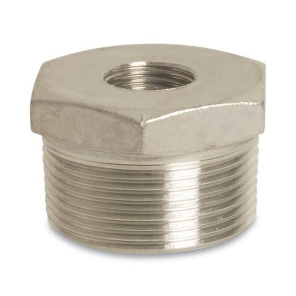 Threaded Fitting Stainless Steel Reducer 1 1/4" Male x 3/4" Female