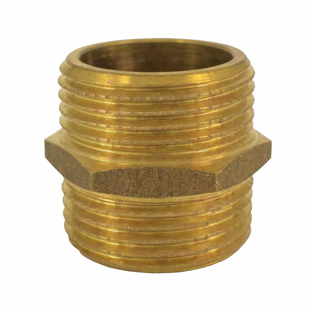 Фитинг с резба месинг двоен нипел 1/2" AG x 1/2" AG