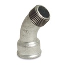 Threaded Fitting Malleable Cast Iron Elbow 45° 1 1/2" Female Thread x 1 1/2" Male Thread