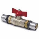 Press fitting ball valve red wing handle 20 x 2