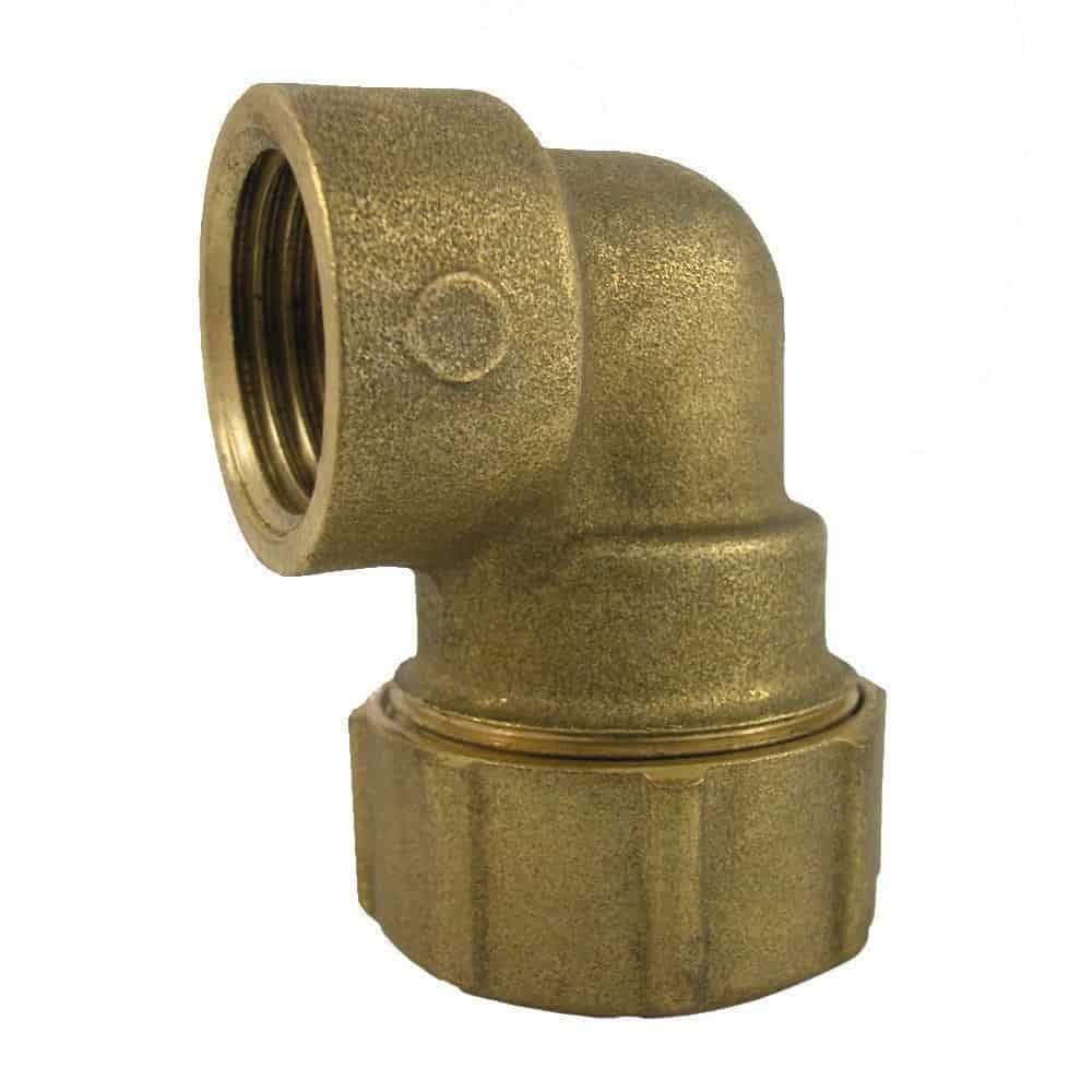 Brass PE Pipe Fitting 90° Elbow IG 25x3/4"