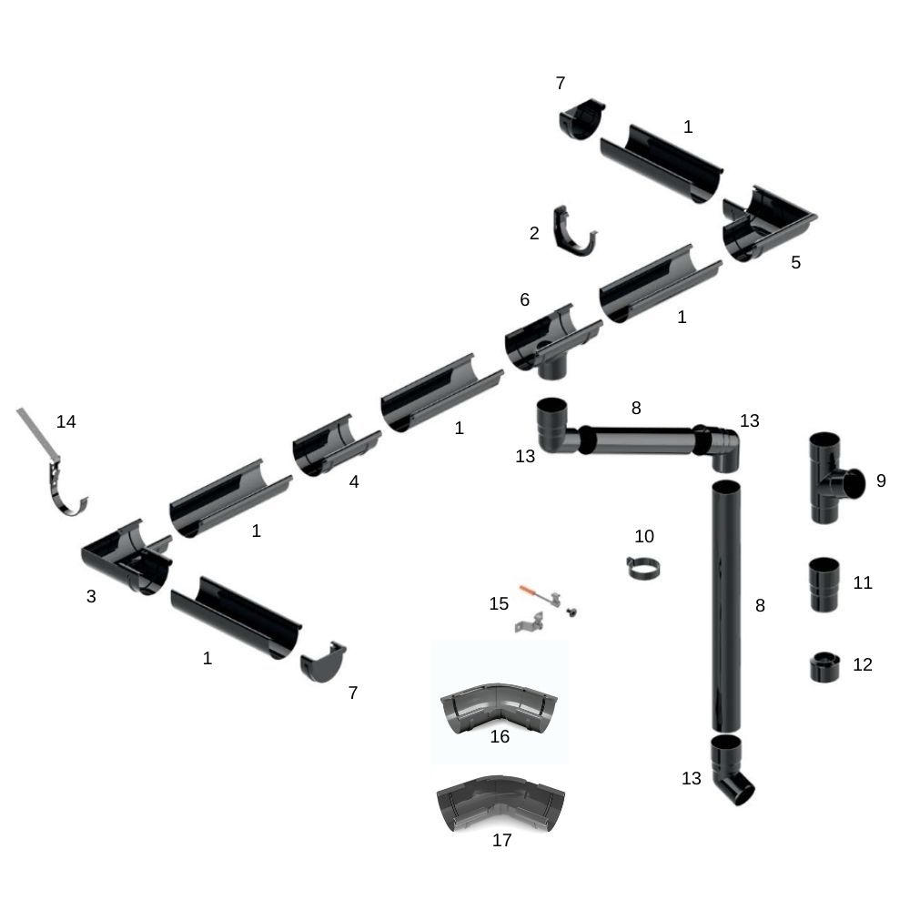 Кука за PVC-скоба (метал) 160mm-5